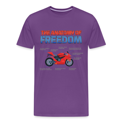 Motorcycle Gift, The Anatomy Of Freedom Shirt, Motorcycle Shirt, Biker Shirt, Motorcycle Gift, Gift For Biker, Motor Cross, Motorcycle Anatomy, Sports Bike - purple