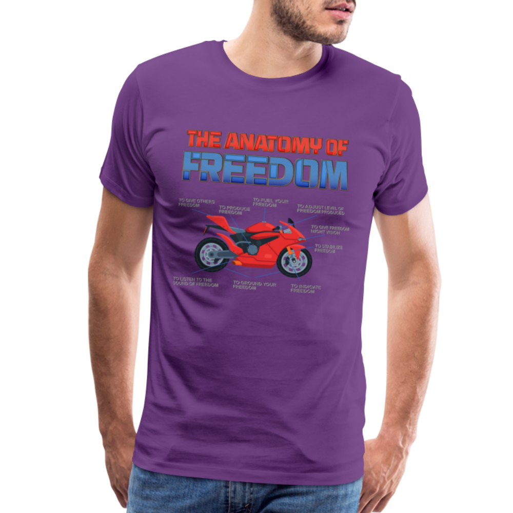 Motorcycle Gift, The Anatomy Of Freedom Shirt, Motorcycle Shirt, Biker Shirt, Motorcycle Gift, Gift For Biker, Motor Cross, Motorcycle Anatomy, Sports Bike - purple