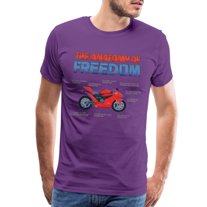 Motorcycle Gift, The Anatomy Of Freedom Shirt, Motorcycle Shirt, Biker Shirt, Motorcycle Gift, Gift For Biker, Motor Cross, Motorcycle Anatomy, Sports Bike - purple