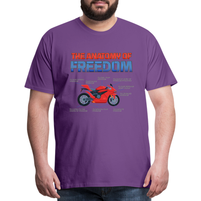 Motorcycle Gift, The Anatomy Of Freedom Shirt, Motorcycle Shirt, Biker Shirt, Motorcycle Gift, Gift For Biker, Motor Cross, Motorcycle Anatomy, Sports Bike - purple