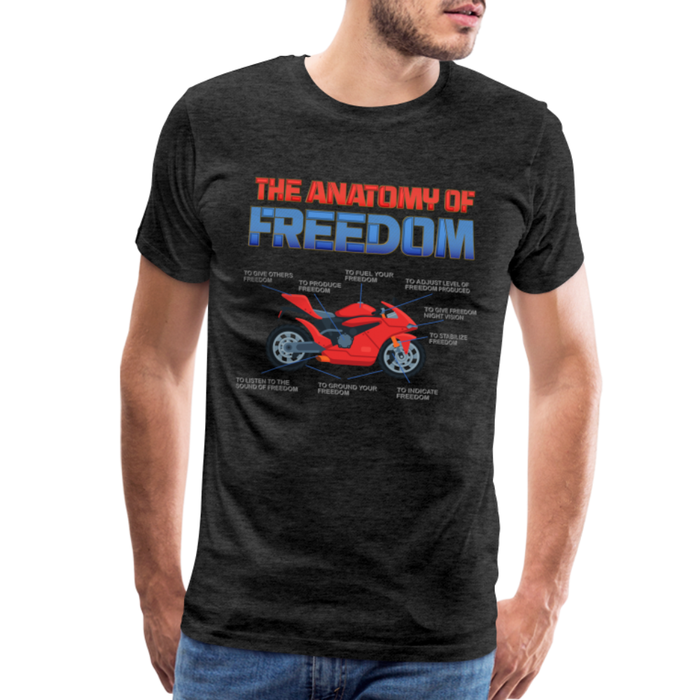 Motorcycle Gift, The Anatomy Of Freedom Shirt, Motorcycle Shirt, Biker Shirt, Motorcycle Gift, Gift For Biker, Motor Cross, Motorcycle Anatomy, Sports Bike - charcoal grey