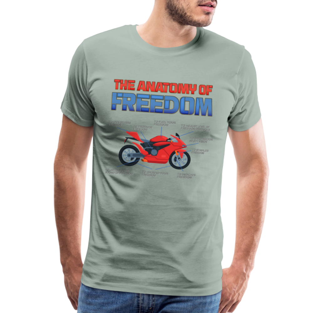 Motorcycle Gift, The Anatomy Of Freedom Shirt, Motorcycle Shirt, Biker Shirt, Motorcycle Gift, Gift For Biker, Motor Cross, Motorcycle Anatomy, Sports Bike - steel green