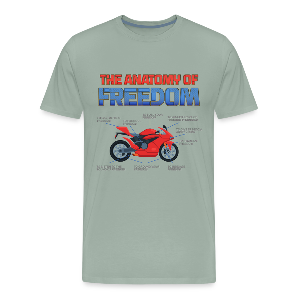 Motorcycle Gift, The Anatomy Of Freedom Shirt, Motorcycle Shirt, Biker Shirt, Motorcycle Gift, Gift For Biker, Motor Cross, Motorcycle Anatomy, Sports Bike - steel green