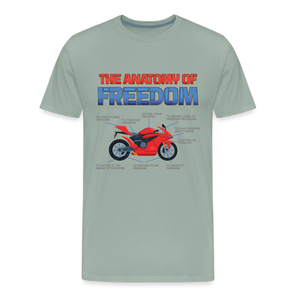 Motorcycle Gift, The Anatomy Of Freedom Shirt, Motorcycle Shirt, Biker Shirt, Motorcycle Gift, Gift For Biker, Motor Cross, Motorcycle Anatomy, Sports Bike - steel green