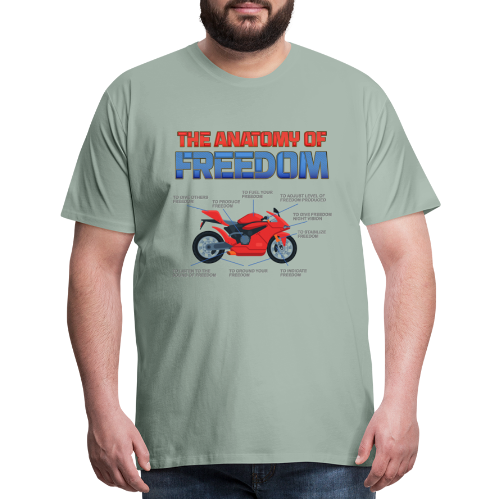 Motorcycle Gift, The Anatomy Of Freedom Shirt, Motorcycle Shirt, Biker Shirt, Motorcycle Gift, Gift For Biker, Motor Cross, Motorcycle Anatomy, Sports Bike - steel green