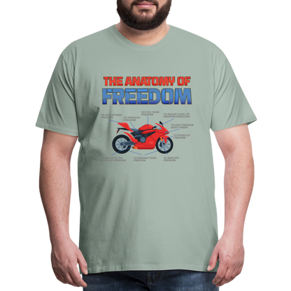 Motorcycle Gift, The Anatomy Of Freedom Shirt, Motorcycle Shirt, Biker Shirt, Motorcycle Gift, Gift For Biker, Motor Cross, Motorcycle Anatomy, Sports Bike - steel green