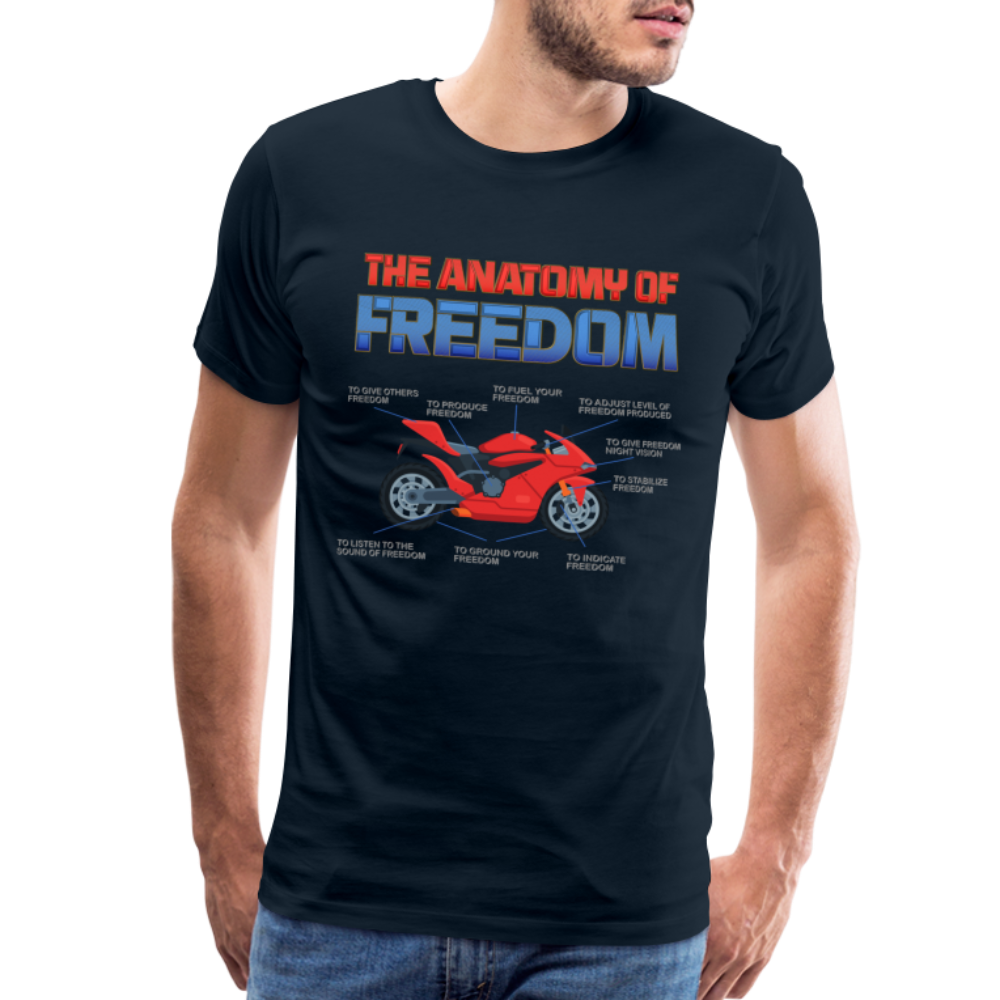 Motorcycle Gift, The Anatomy Of Freedom Shirt, Motorcycle Shirt, Biker Shirt, Motorcycle Gift, Gift For Biker, Motor Cross, Motorcycle Anatomy, Sports Bike - deep navy