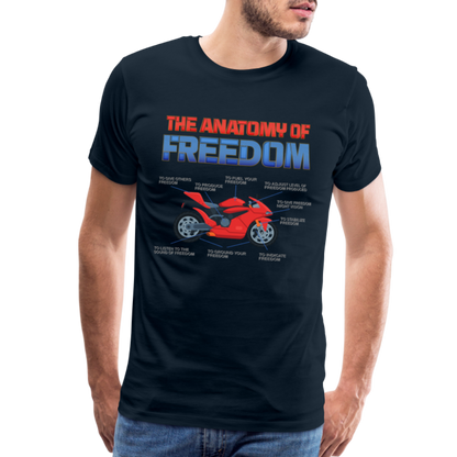 Motorcycle Gift, The Anatomy Of Freedom Shirt, Motorcycle Shirt, Biker Shirt, Motorcycle Gift, Gift For Biker, Motor Cross, Motorcycle Anatomy, Sports Bike - deep navy