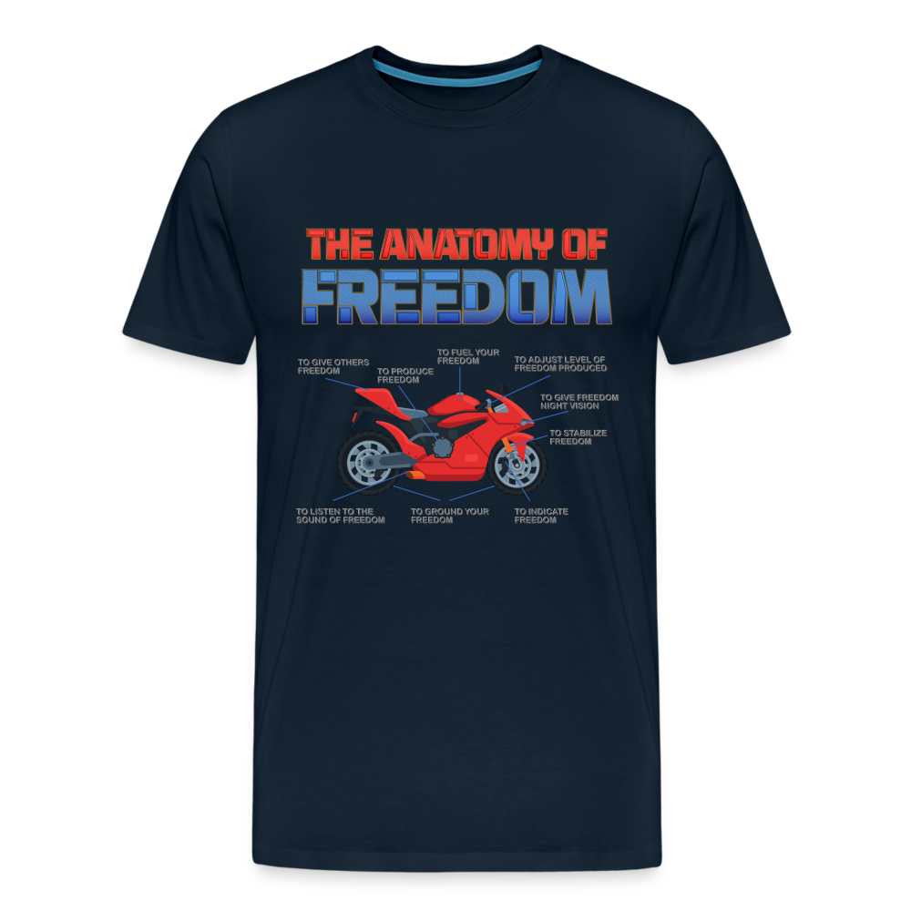 Motorcycle Gift, The Anatomy Of Freedom Shirt, Motorcycle Shirt, Biker Shirt, Motorcycle Gift, Gift For Biker, Motor Cross, Motorcycle Anatomy, Sports Bike - deep navy