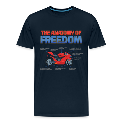 Motorcycle Gift, The Anatomy Of Freedom Shirt, Motorcycle Shirt, Biker Shirt, Motorcycle Gift, Gift For Biker, Motor Cross, Motorcycle Anatomy, Sports Bike - deep navy