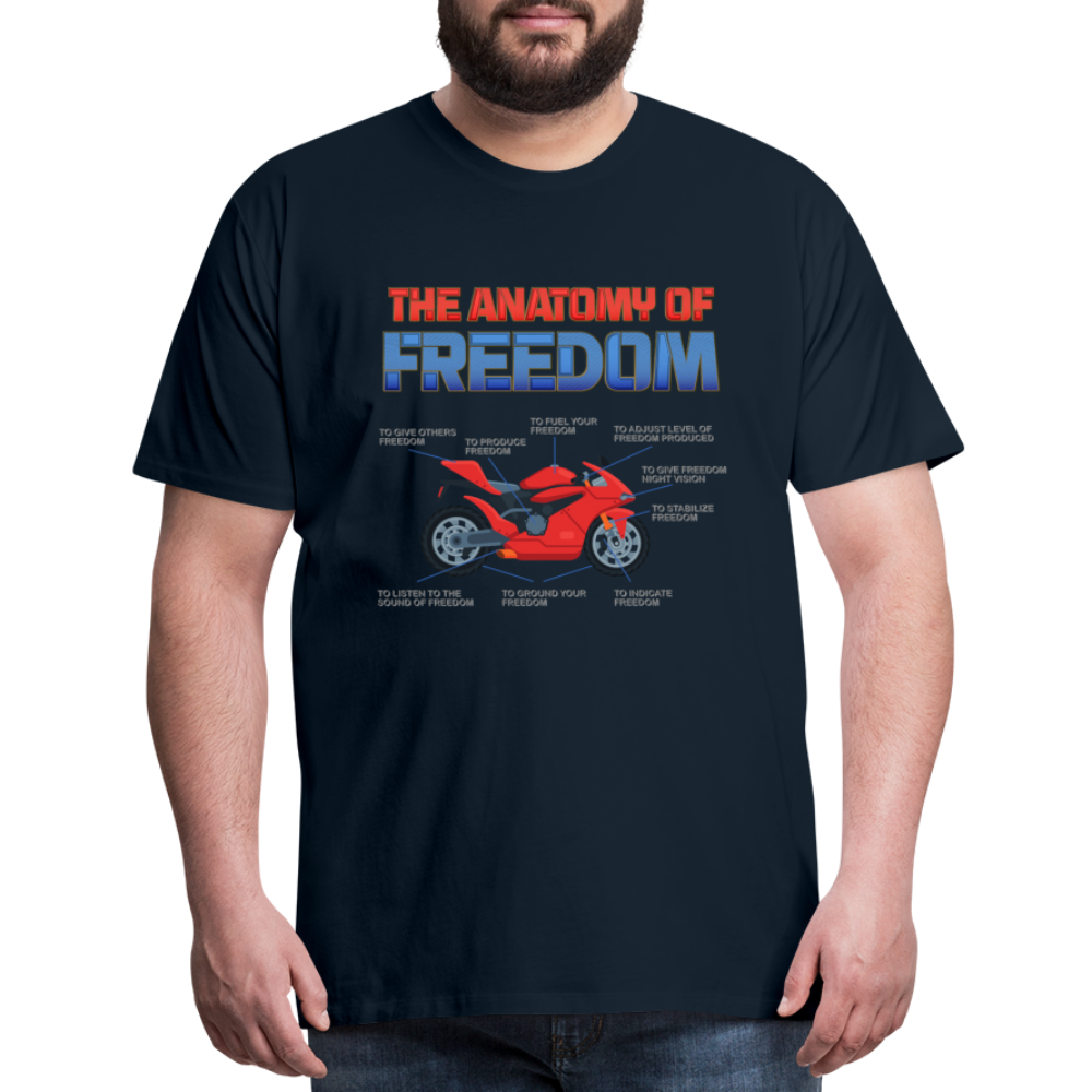Motorcycle Gift, The Anatomy Of Freedom Shirt, Motorcycle Shirt, Biker Shirt, Motorcycle Gift, Gift For Biker, Motor Cross, Motorcycle Anatomy, Sports Bike - deep navy