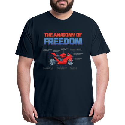 Motorcycle Gift, The Anatomy Of Freedom Shirt, Motorcycle Shirt, Biker Shirt, Motorcycle Gift, Gift For Biker, Motor Cross, Motorcycle Anatomy, Sports Bike - deep navy