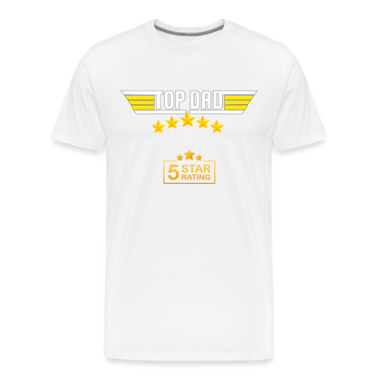 Gift For Dad, Fathers Day Gift, Top Dad Shirt, Top Dad T-Shirt, Funny Dad Shirt, Gift For Husband, Best Dad Shirt, Fathers Day Gift Idea - white