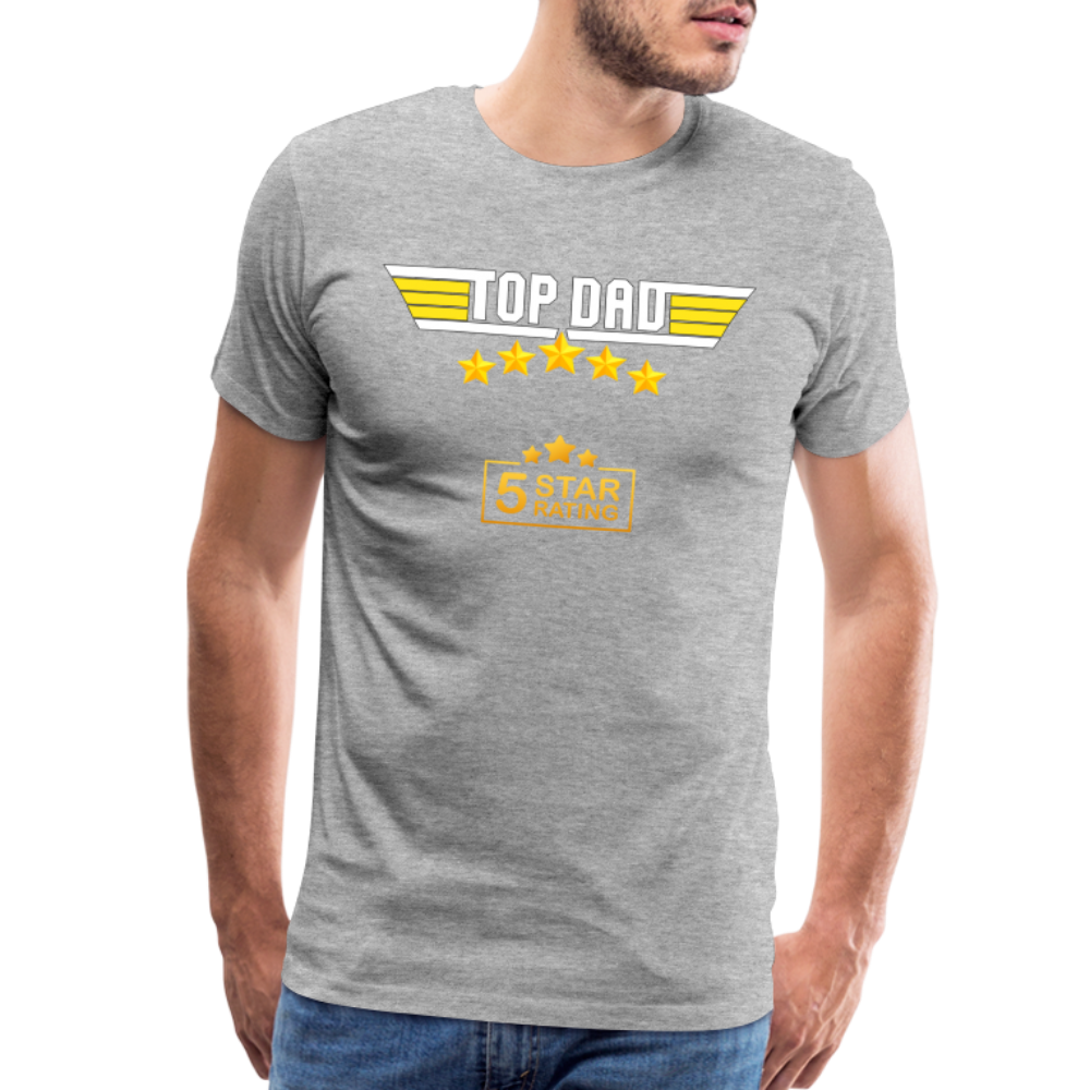 Gift For Dad, Fathers Day Gift, Top Dad Shirt, Top Dad T-Shirt, Funny Dad Shirt, Gift For Husband, Best Dad Shirt, Fathers Day Gift Idea - heather gray