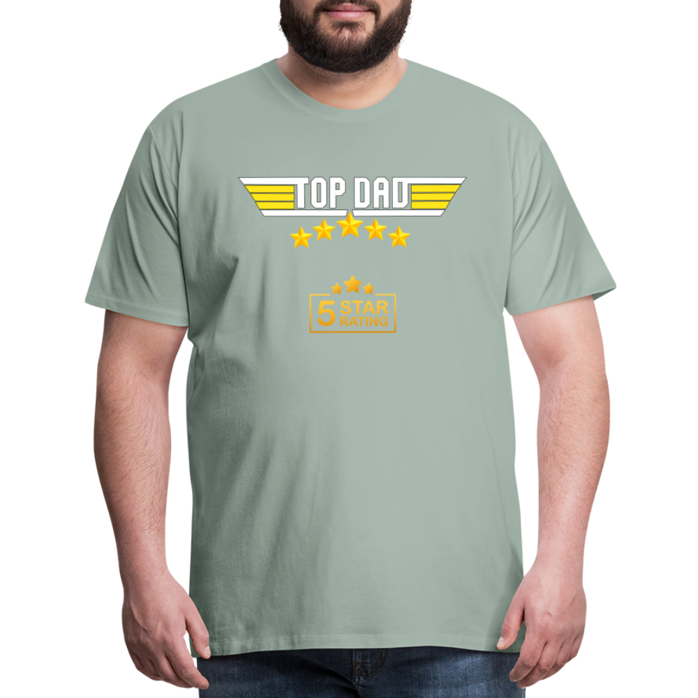 Gift For Dad, Fathers Day Gift, Top Dad Shirt, Top Dad T-Shirt, Funny Dad Shirt, Gift For Husband, Best Dad Shirt, Fathers Day Gift Idea - steel green
