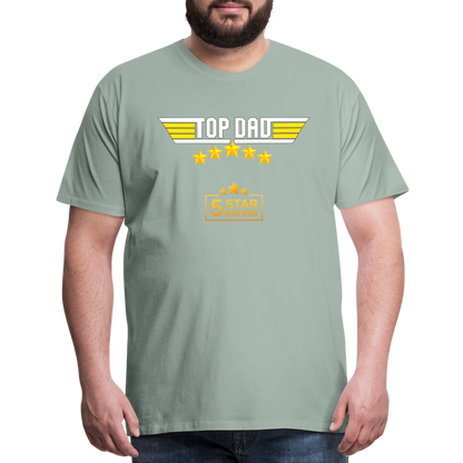 Gift For Dad, Fathers Day Gift, Top Dad Shirt, Top Dad T-Shirt, Funny Dad Shirt, Gift For Husband, Best Dad Shirt, Fathers Day Gift Idea - steel green