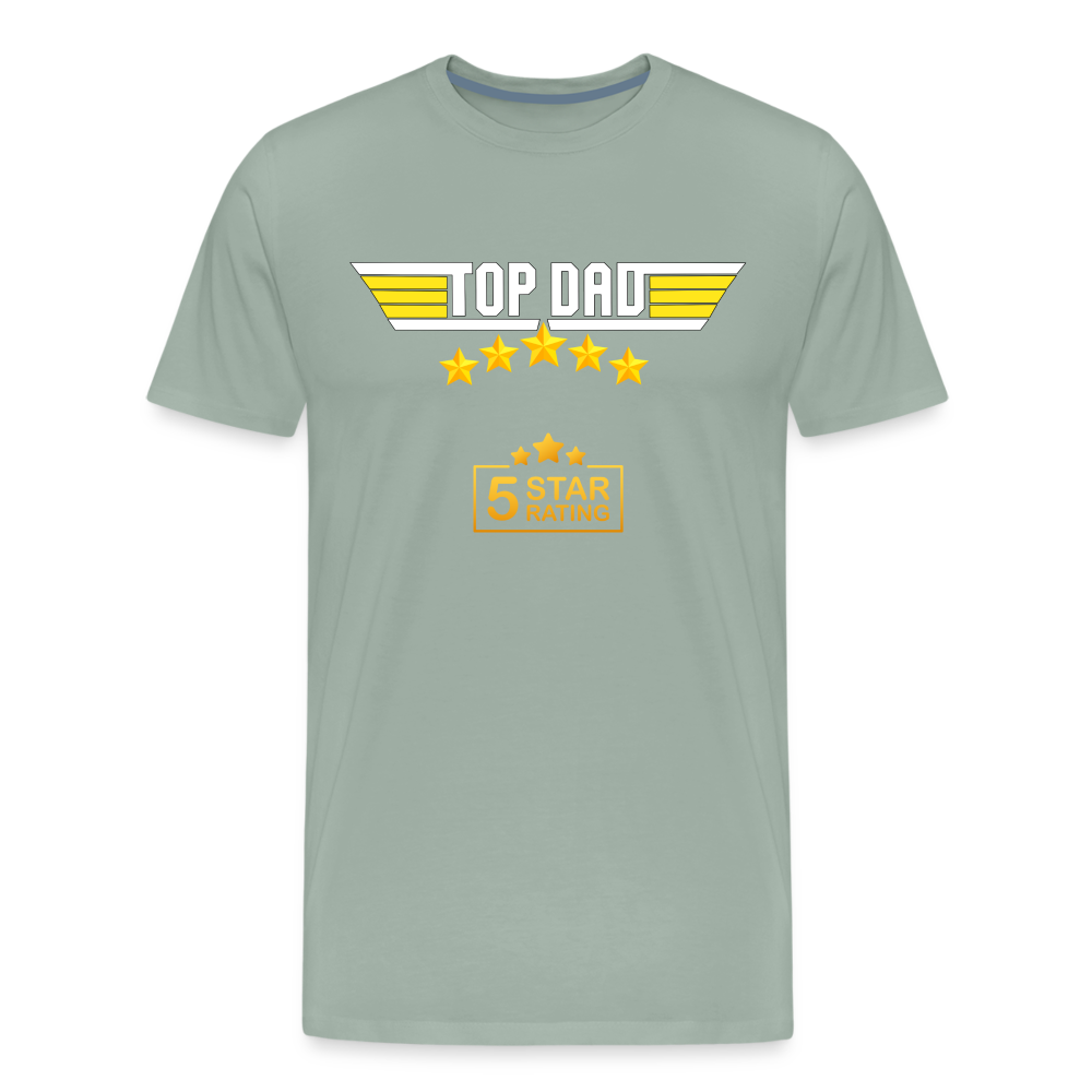 Gift For Dad, Fathers Day Gift, Top Dad Shirt, Top Dad T-Shirt, Funny Dad Shirt, Gift For Husband, Best Dad Shirt, Fathers Day Gift Idea - steel green