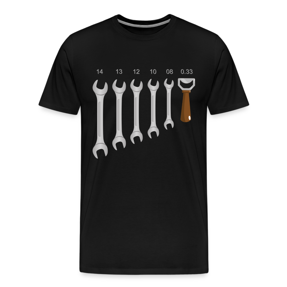 Wrench Bottle Opener Shirt, Funny Mechanic Shirt, Tools Car Fix Shirt, Engineer Gift Shirt, For Him Her T-shirt - black