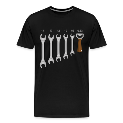 Wrench Bottle Opener Shirt, Funny Mechanic Shirt, Tools Car Fix Shirt, Engineer Gift Shirt, For Him Her T-shirt - black