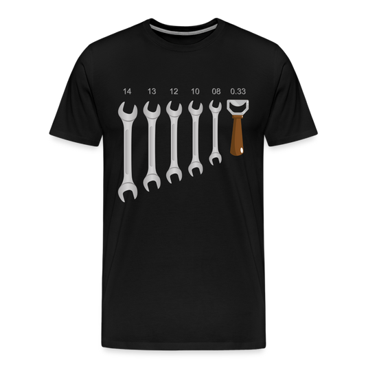 Wrench Bottle Opener Shirt, Funny Mechanic Shirt, Tools Car Fix Shirt, Engineer Gift Shirt, For Him Her T-shirt - black