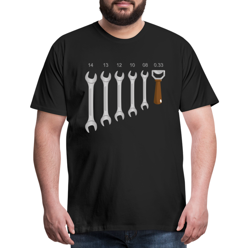 Wrench Bottle Opener Shirt, Funny Mechanic Shirt, Tools Car Fix Shirt, Engineer Gift Shirt, For Him Her T-shirt - black