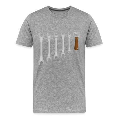 Wrench Bottle Opener Shirt, Funny Mechanic Shirt, Tools Car Fix Shirt, Engineer Gift Shirt, For Him Her T-shirt - heather gray