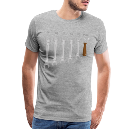 Wrench Bottle Opener Shirt, Funny Mechanic Shirt, Tools Car Fix Shirt, Engineer Gift Shirt, For Him Her T-shirt - heather gray