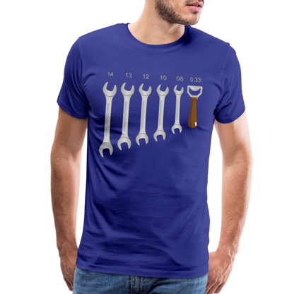 Wrench Bottle Opener Shirt, Funny Mechanic Shirt, Tools Car Fix Shirt, Engineer Gift Shirt, For Him Her T-shirt - royal blue