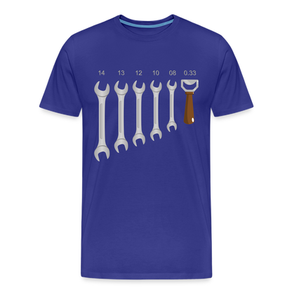 Wrench Bottle Opener Shirt, Funny Mechanic Shirt, Tools Car Fix Shirt, Engineer Gift Shirt, For Him Her T-shirt - royal blue