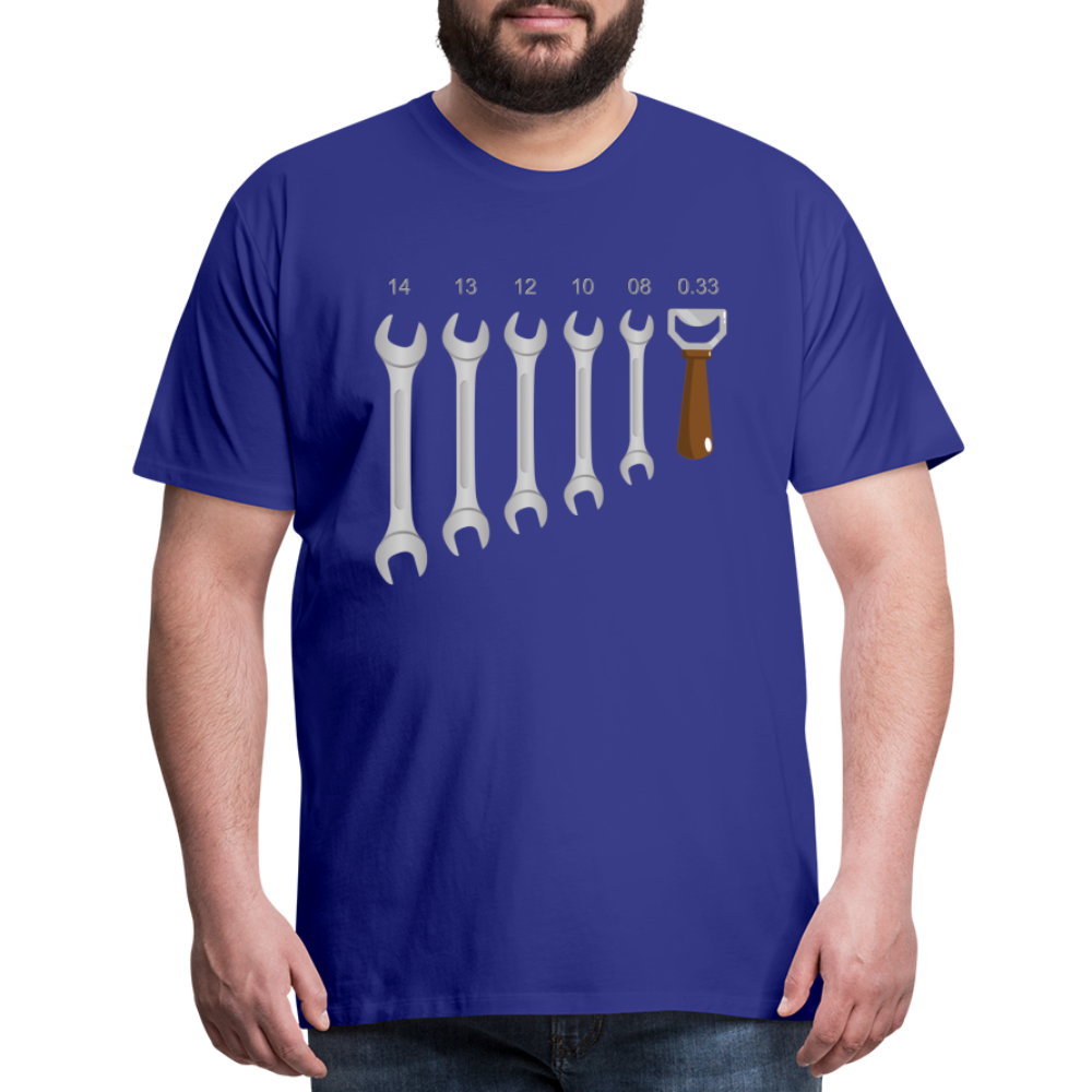 Wrench Bottle Opener Shirt, Funny Mechanic Shirt, Tools Car Fix Shirt, Engineer Gift Shirt, For Him Her T-shirt - royal blue
