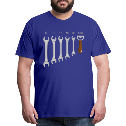 Wrench Bottle Opener Shirt, Funny Mechanic Shirt, Tools Car Fix Shirt, Engineer Gift Shirt, For Him Her T-shirt - royal blue