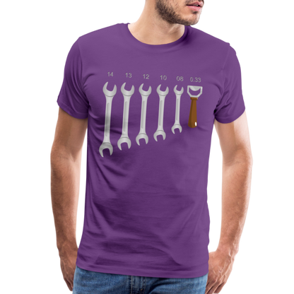 Wrench Bottle Opener Shirt, Funny Mechanic Shirt, Tools Car Fix Shirt, Engineer Gift Shirt, For Him Her T-shirt - purple