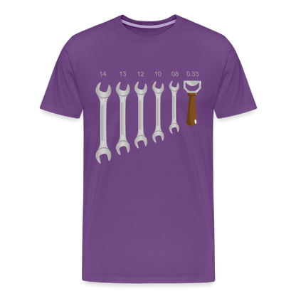 Wrench Bottle Opener Shirt, Funny Mechanic Shirt, Tools Car Fix Shirt, Engineer Gift Shirt, For Him Her T-shirt - purple