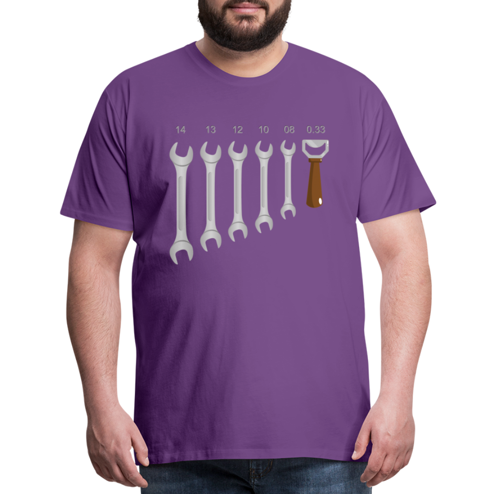 Wrench Bottle Opener Shirt, Funny Mechanic Shirt, Tools Car Fix Shirt, Engineer Gift Shirt, For Him Her T-shirt - purple