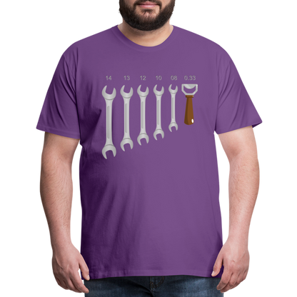 Wrench Bottle Opener Shirt, Funny Mechanic Shirt, Tools Car Fix Shirt, Engineer Gift Shirt, For Him Her T-shirt - purple
