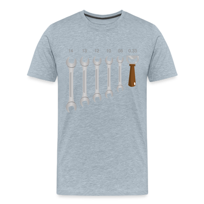 Wrench Bottle Opener Shirt, Funny Mechanic Shirt, Tools Car Fix Shirt, Engineer Gift Shirt, For Him Her T-shirt - heather ice blue