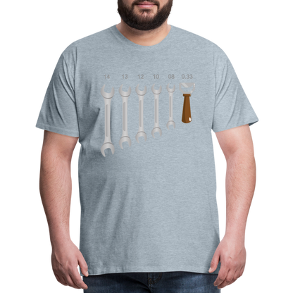 Wrench Bottle Opener Shirt, Funny Mechanic Shirt, Tools Car Fix Shirt, Engineer Gift Shirt, For Him Her T-shirt - heather ice blue