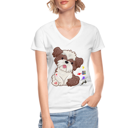 Dog Mama Shirt, Dog Lover Shirt, Cute Dog Shirt, Tattoo Dog Shirt, Funny Dog Shirt, Pet Lover Shirt, Dog Mom Shirt, Gift For Her - white