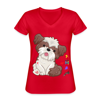 Dog Mama Shirt, Dog Lover Shirt, Cute Dog Shirt, Tattoo Dog Shirt, Funny Dog Shirt, Pet Lover Shirt, Dog Mom Shirt, Gift For Her - red