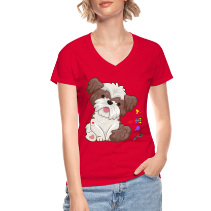 Dog Mama Shirt, Dog Lover Shirt, Cute Dog Shirt, Tattoo Dog Shirt, Funny Dog Shirt, Pet Lover Shirt, Dog Mom Shirt, Gift For Her - red