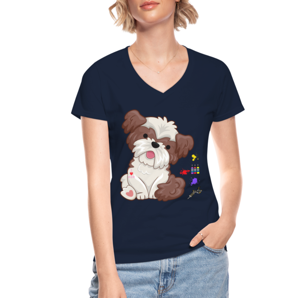 Dog Mama Shirt, Dog Lover Shirt, Cute Dog Shirt, Tattoo Dog Shirt, Funny Dog Shirt, Pet Lover Shirt, Dog Mom Shirt, Gift For Her - navy