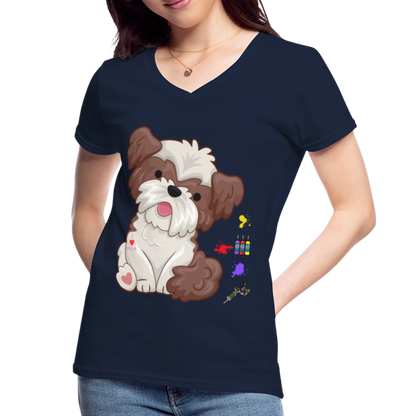 Dog Mama Shirt, Dog Lover Shirt, Cute Dog Shirt, Tattoo Dog Shirt, Funny Dog Shirt, Pet Lover Shirt, Dog Mom Shirt, Gift For Her - navy