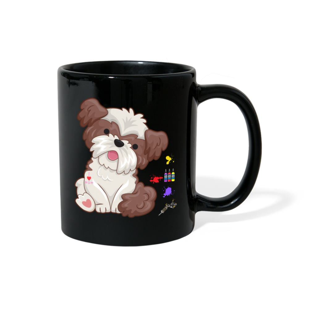 Dog Mama Mug, Dog Lover Mug, I Love Mom Mug, Cute Dog Mug, Tattoo Dog Mug, Funny Dog Mug, Pet Lover Mug, Dog Mom Mug, Gift For Her - black