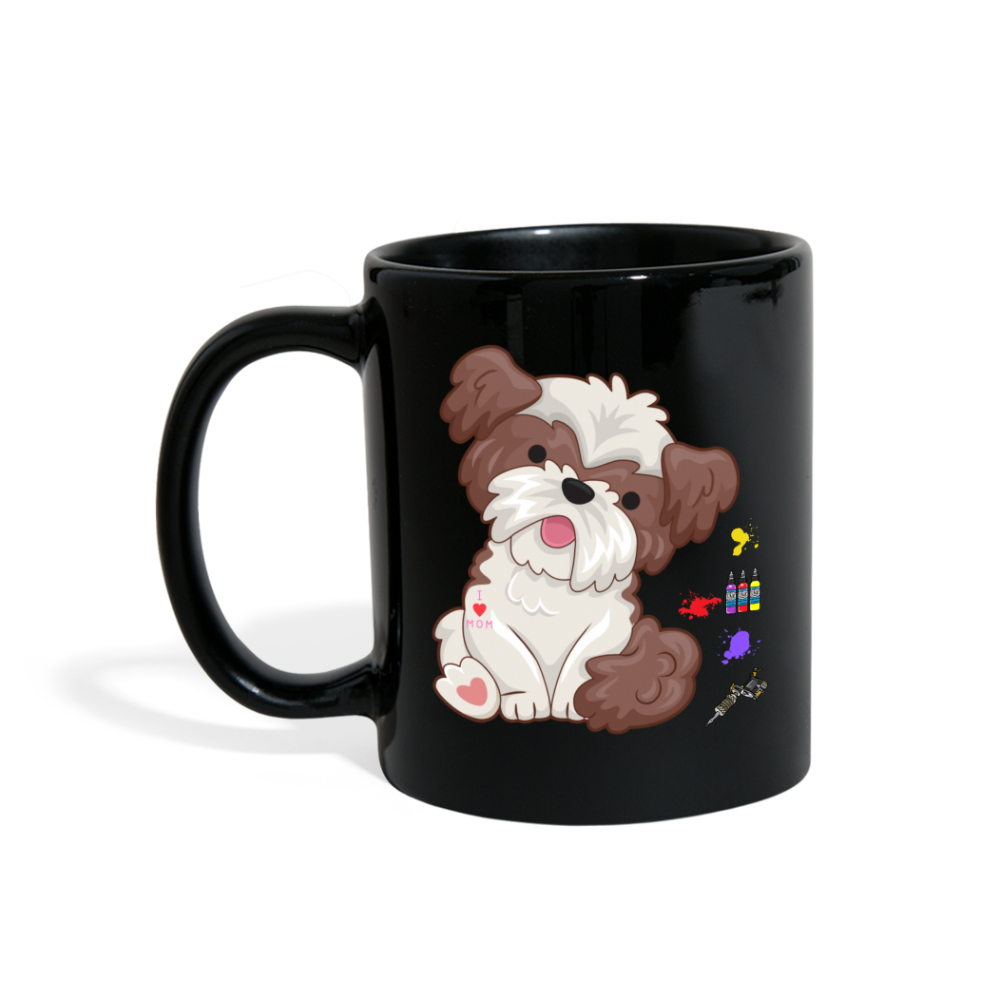 Dog Mama Mug, Dog Lover Mug, I Love Mom Mug, Cute Dog Mug, Tattoo Dog Mug, Funny Dog Mug, Pet Lover Mug, Dog Mom Mug, Gift For Her - black