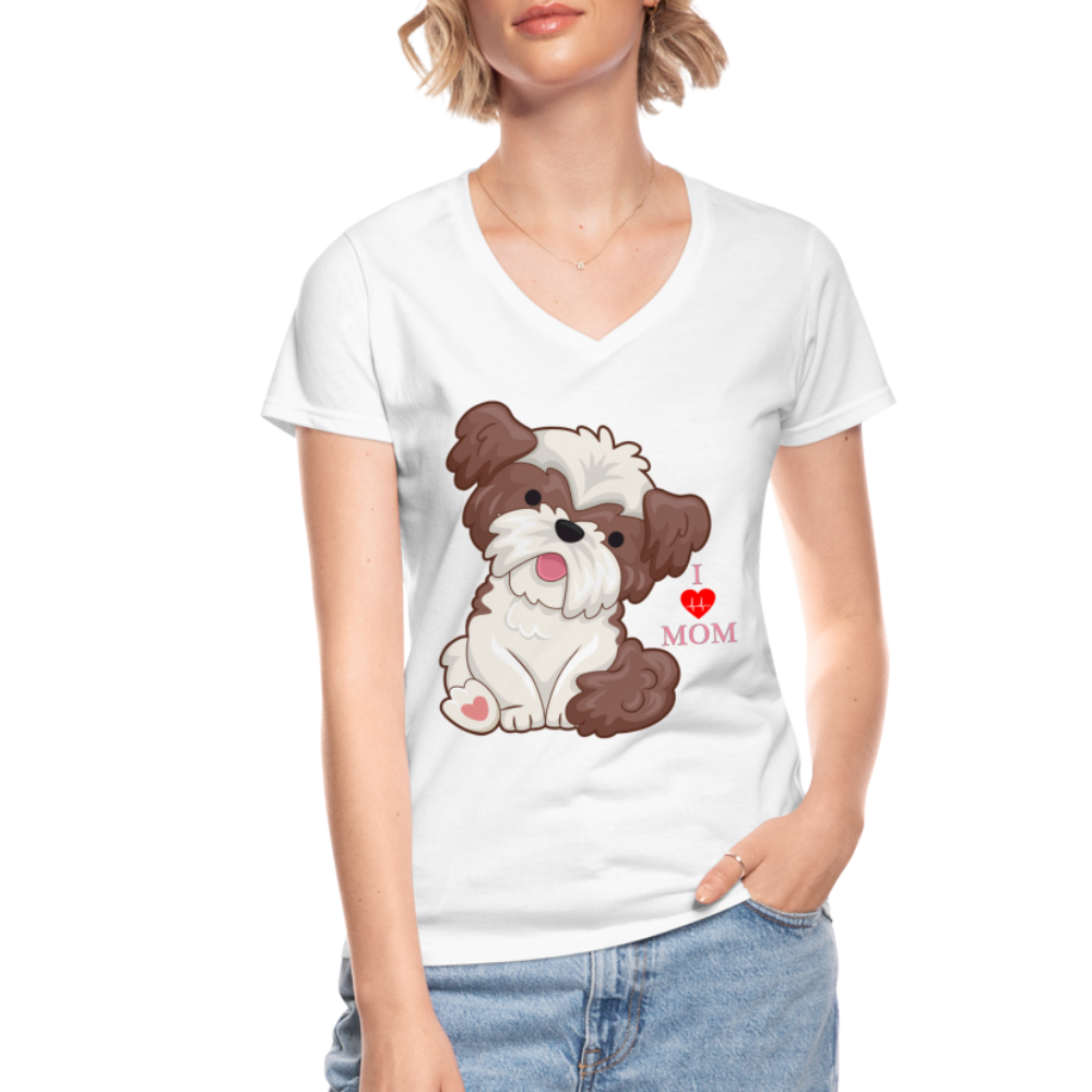 I Love Mom, Dog Mama Shirt, Dog Lover Shirt, Cute Dog Shirt, Funny Dog Shirt, Pet Lover Shirt, Dog Mom Shirt, Gift For Her - white
