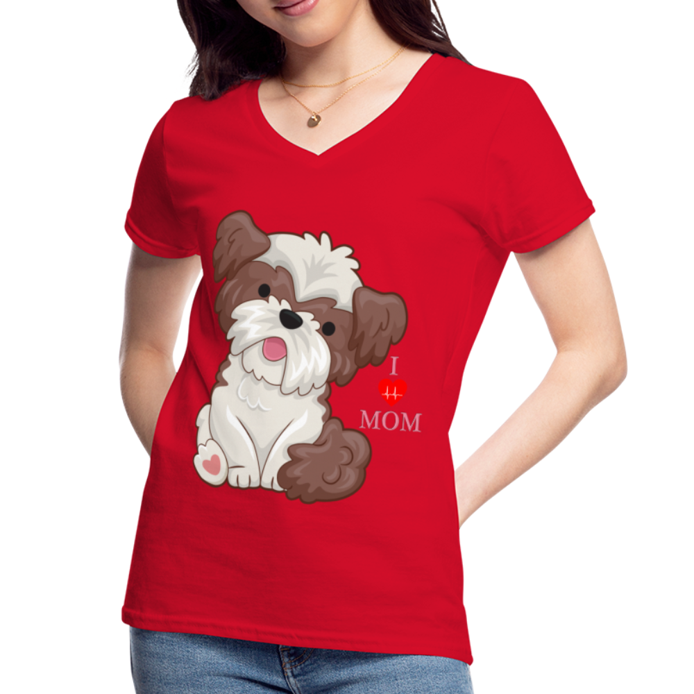 I Love Mom, Dog Mama Shirt, Dog Lover Shirt, Cute Dog Shirt, Funny Dog Shirt, Pet Lover Shirt, Dog Mom Shirt, Gift For Her - red