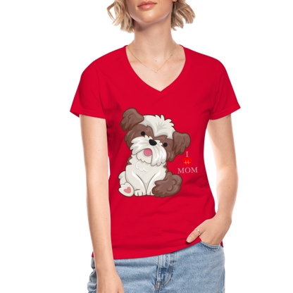 I Love Mom, Dog Mama Shirt, Dog Lover Shirt, Cute Dog Shirt, Funny Dog Shirt, Pet Lover Shirt, Dog Mom Shirt, Gift For Her - red