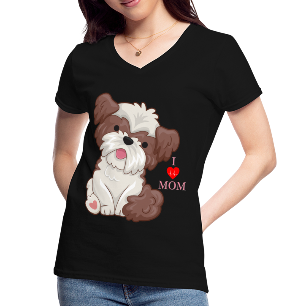 I Love Mom, Dog Mama Shirt, Dog Lover Shirt, Cute Dog Shirt, Funny Dog Shirt, Pet Lover Shirt, Dog Mom Shirt, Gift For Her - black