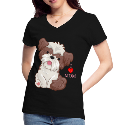 I Love Mom, Dog Mama Shirt, Dog Lover Shirt, Cute Dog Shirt, Funny Dog Shirt, Pet Lover Shirt, Dog Mom Shirt, Gift For Her - black