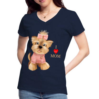 I Love Mom Shirt, Dog Lover Shirt, Dog Mama Shirt, Cute Dog Shirt, Tattoo Dog Shirt, Funny Dog Shirt, Pet Lover Shirt, Dog Mom Shirt, Gift For Her - navy